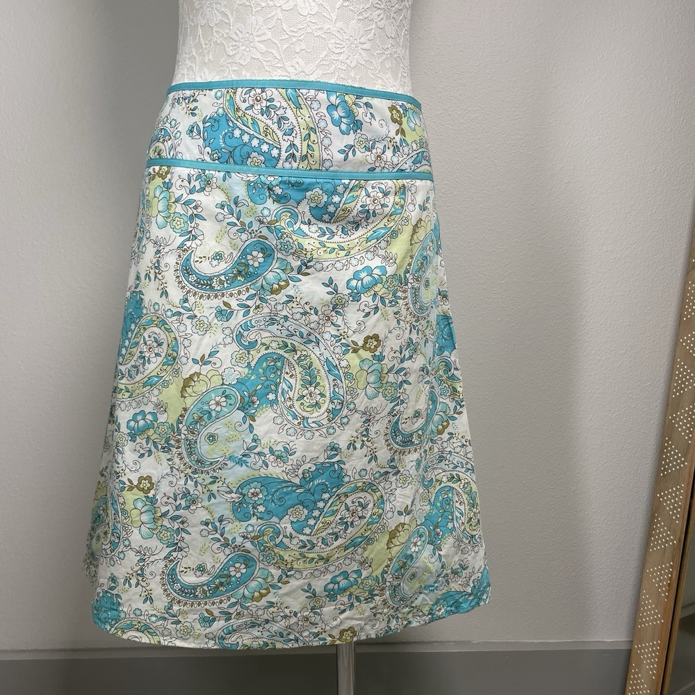 Vintage y2K Tracy Evans Women/Juniors 9 Blue Paisley Skirt Boho Floral Cotton